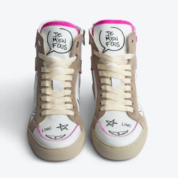 ZADIG & VOLTAIRE High Flash Sneakers Size 37 - Picture 13 of 16